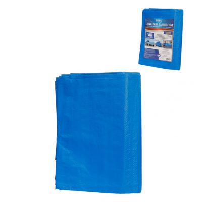 LONA PARA CARRETEIRO ENCERADA DE POLIETILENO 100G P/M2 AZUL 3 X 2 M - BERG FERRAMENTAS