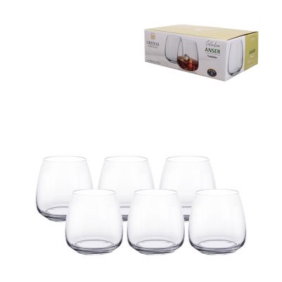 COPO BAIXO DE CRISTAL ANAS 400ML 6 PECAS