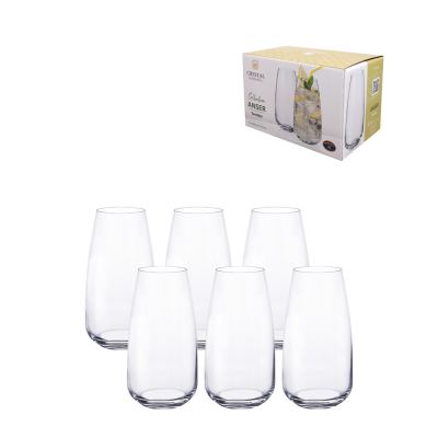 COPO LONG DRINK DE CRISTAL ANAS 550ML 6 PECAS