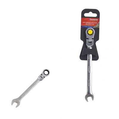 CHAVE COMBINADA COM CATRACA ARTICULADA 8MM
