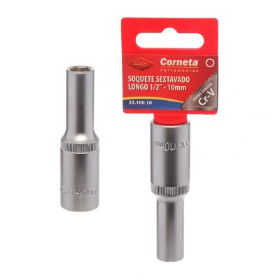 SOQUETE SEXTAVADO LONGO 1/2 10MM