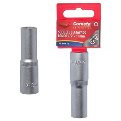 SOQUETE SEXTAVADO LG 1/2 13MM