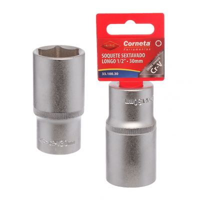 SOQUETE SEXTAVADO LONGO 1/2 30MM