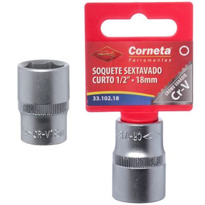 SOQUETE SEXTAVADO CRT 1/2 18MM