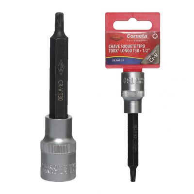 CHAVE SOQUETE TORX LONGO T30 1/2"