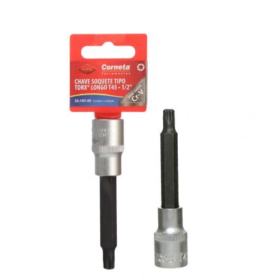 CHAVE SOQUETE TORX LONGO T45 1/2"