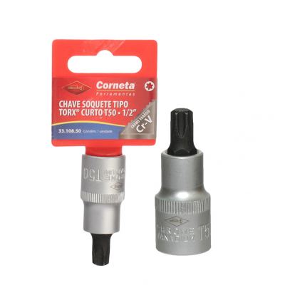 CHAVE SOQUETE TORX CURTO T50 1/2"
