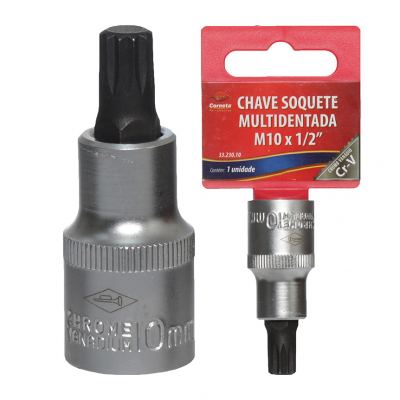 SOQUETE BITS MULTIDENTADO 1/2" M10