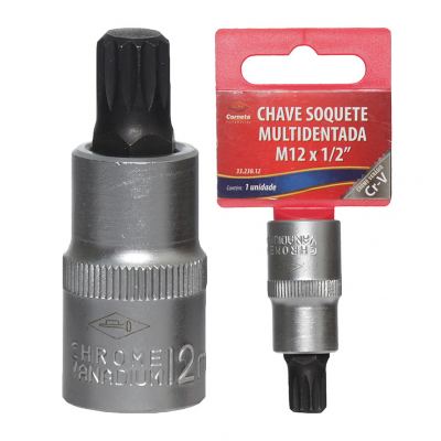 SOQUETE BITS MULTIDENTADO 1/2" M12