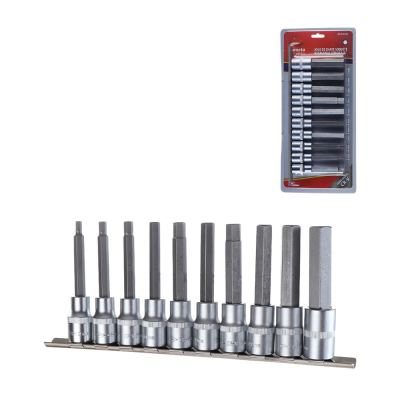 SOQUETE BITS HEXAGONAL LONGO 1/2" 10 PECAS