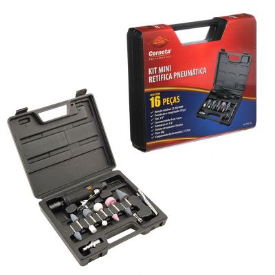 KIT MINI RETIFICA PNEUMATICA 16 PECAS
