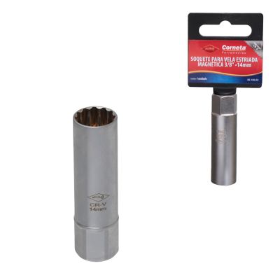 SOQUETE PARA VELA ESTRIADA MAGNETICA 14MM 3/8"
