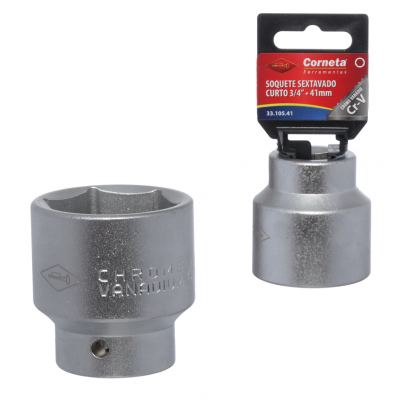 SOQUETE SEXTAVADO CURTO 3/4 41MM