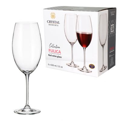 TACA PARA VINHO TINTO DE CRISTAL FULICA 630ML 6PECAS