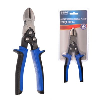 ALICATE CORTE DIAGONAL FORCA DUPLA BERG 7.1/2"