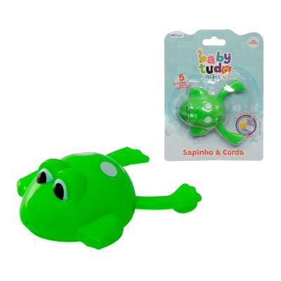 BRINQUEDO PARA BANHO A CORDA SAPO 9CM