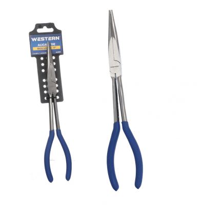 ALICATE DE BICO LONGO COM CABO AZUL 11"