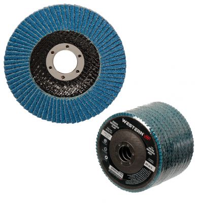 DISCO DE DESBASTE TIPO FLAP EM ZIRCONIO 115 X 22MM GRAO 80