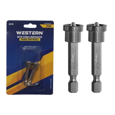 BITS PARA DRYWALL PH2 COM LIMITADOR 2 PECAS