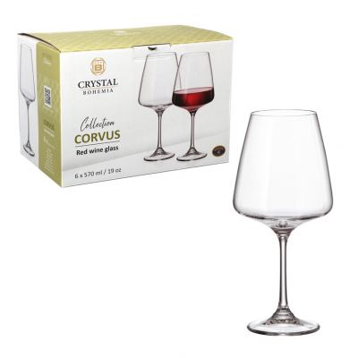 TACA PARA VINHO DE CRISTAL CORVUS 570ML 6 PECAS