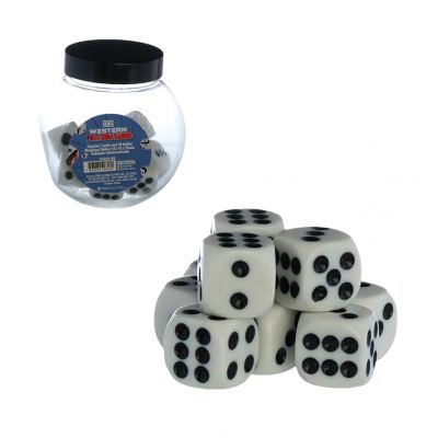 DADOS BRANCO COM POTE 10 PECAS