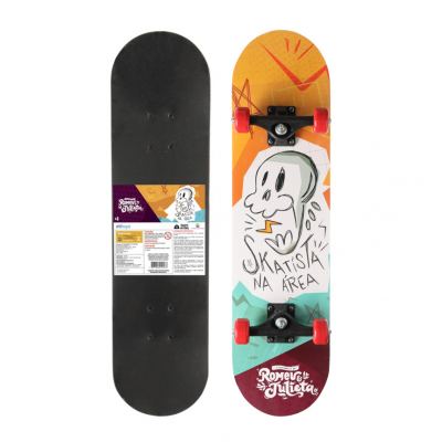 SKATE COM LIXA CAVEIRA