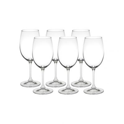 TACA PARA VINHO TINTO DE CRISTAL KLARA SYLVIA 350ML 6 PECAS