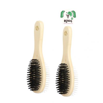 ESCOVA DUPLA PARA CAES E GATOS 21CM
