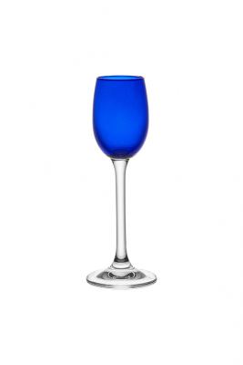 TACA PARA LICOR DE CRISTAL GASTRO AZUL 65ML 6 PECAS
