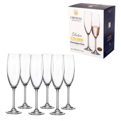 TACA PARA CHAMPANHE DE CRISTAL GASTRO 220ML 6 PECAS
