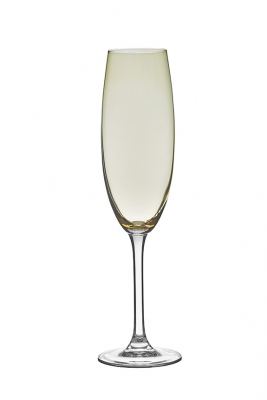 TACA PARA CHAMPANHE DE CRISTAL GASTRO AMBAR 220ML 6 PECAS