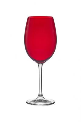 TACA PARA VINHO TINTO DE CRISTAL GASTRO VERMELHO 450ML 6 PECAS