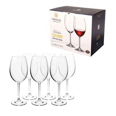 TACA PARA VINHO BORDEAUX DE CRISTAL GASTRO 580ML 6 PECAS