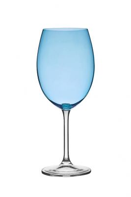 TACA PARA VINHO BORDEAUX DE CRISTAL GASTRO AZUL CLARO 580ML 6 PECAS
