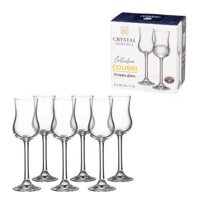 TACA PARA GRAPPA DE CRISTAL GASTRO 85ML 6 PECAS