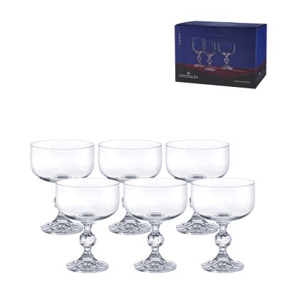 TACA COM PE DE CRISTAL KLAUDIE 200ML 6 PECAS