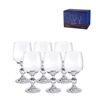 TACA PARA VINHO TINTO DE CRISTAL KLAUDIE 230ML 6 PECAS