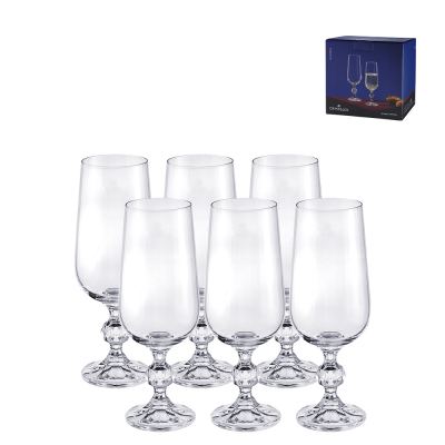TACA PARA CERVEJA DE CRISTAL KLAUDIE 280ML 6 PECAS