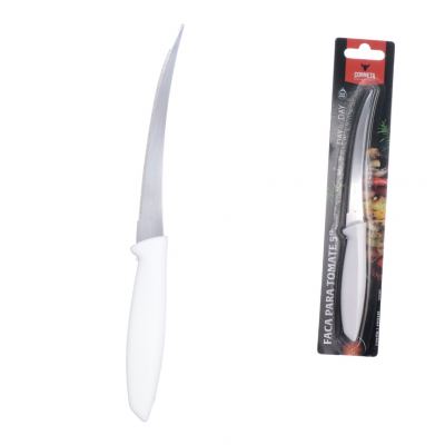 FACA PARA TOMATE DE INOX COM CABO BRANCO DAY BY DAY 5"