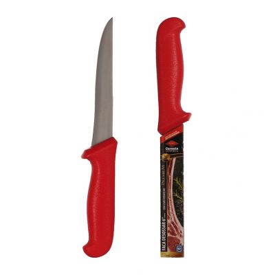 FACA PARA DESOSSAR DE INOX COM CABO VERMELHO PREMIUM 6"