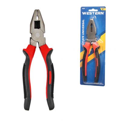 ALICATE UNIVERSAL PRETO E VERMELHO 8"