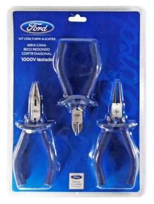 JOGO 3 MINI ALICATES BICO MEIA CANA 1000V