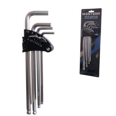 CHAVE ALLEN LONGA ABAULADA 1,5 A 10MM 10 PECAS