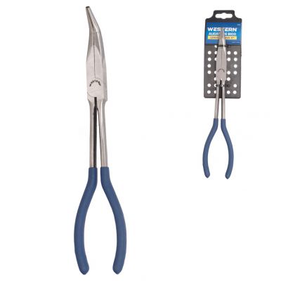 ALICATE DE BICO CURVO EXTRA LONGO CABO AZUL 11"