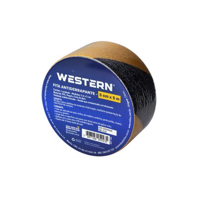 FITA ANTIDERRAPANTE PRETA E AMARELA - 5M
