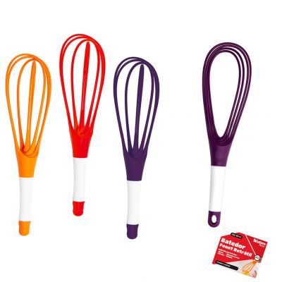 BATEDOR DE OVOS DE PLASTICO RETRATIL SORTIDO 29CM