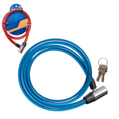 CADEADO FLEXIVEL ANTIFURTO PARA MOTO COM CHAVE 1M X 14MM
