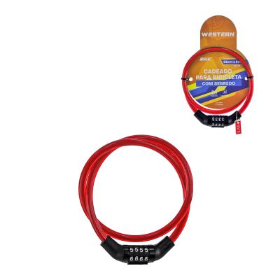 CADEADO FLEXIVEL ANTIFURTO PARA BIKE COM SEGREDO 65CM X 8MM