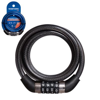 CADEADO FLEXIVEL ANTIFURTO PARA BIKE COM SEGREDO 1M X 8MM