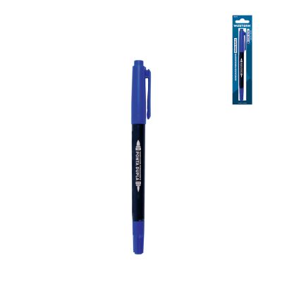MARCADOR PERMANENTE PONTA DUPLA - AZUL